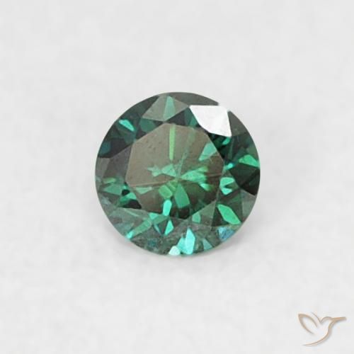 Diamante Verde natural de 0.05 ct, Redondo, VVS-VS