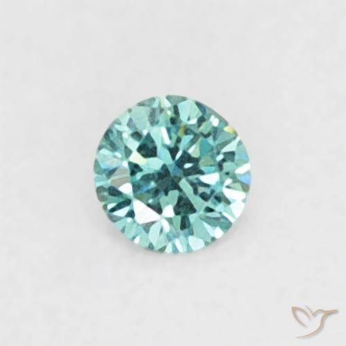 0.04ct Natural Azul Diamante, Redondo, VVS-VS