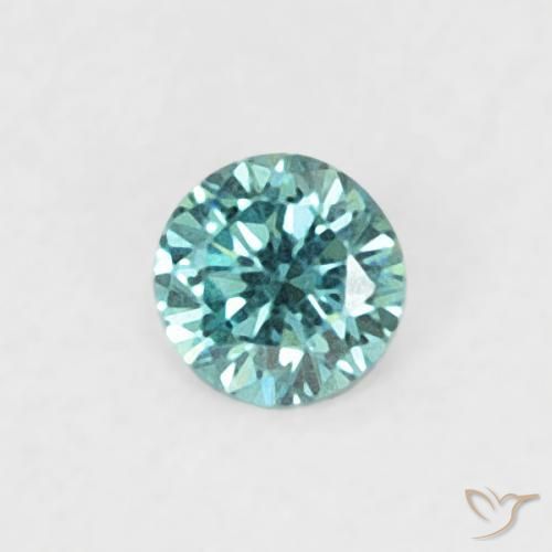 Diamante Azul natural de 0.04 ct, Redondo, VVS-VS