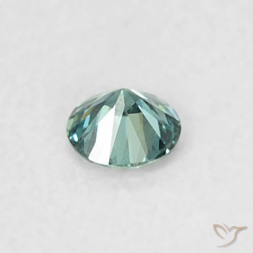 Diamante Verde natural de 0.06 ct, Redondo, VVS-VS