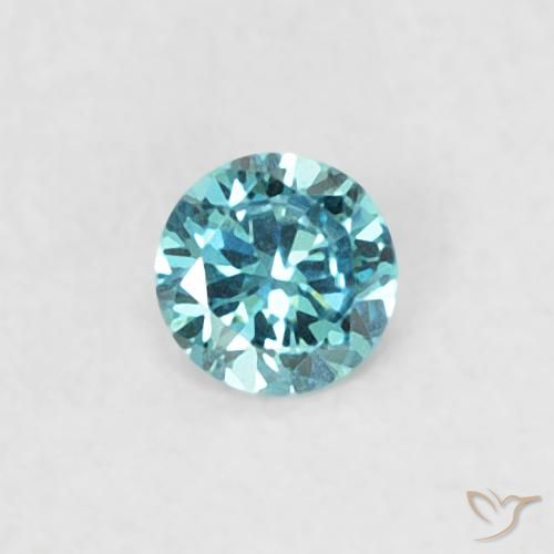 0.05ct Natural Azul Diamante, Redondo, VVS-VS