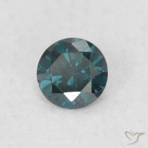 Diamante Azul natural de 0.04 ct, Redondo, VVS-VS
