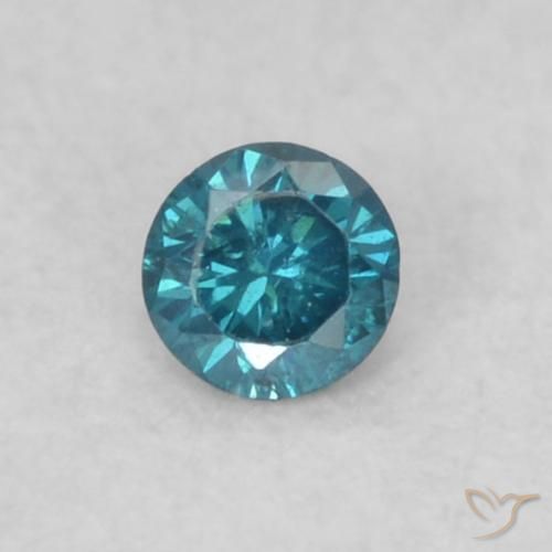 0.05ct Natural Azul Diamante, Redondo, VS-SI