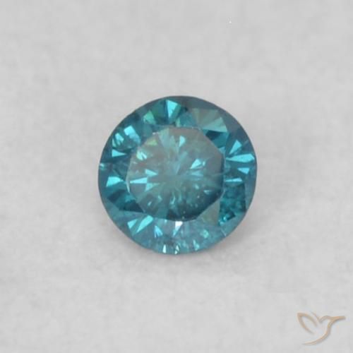 Diamante Azul natural de 0.05 ct, Redondo, VS-SI
