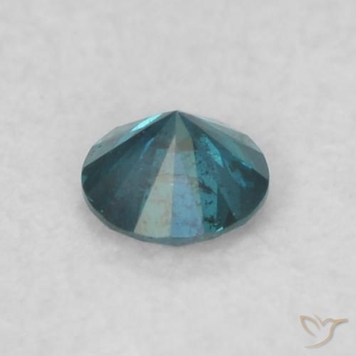Diamante Azul natural de 0.06 ct, Redondo, VS-SI