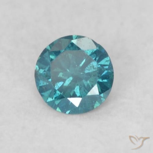Diamante Azul natural de 0.06 ct, Redondo, VS-SI