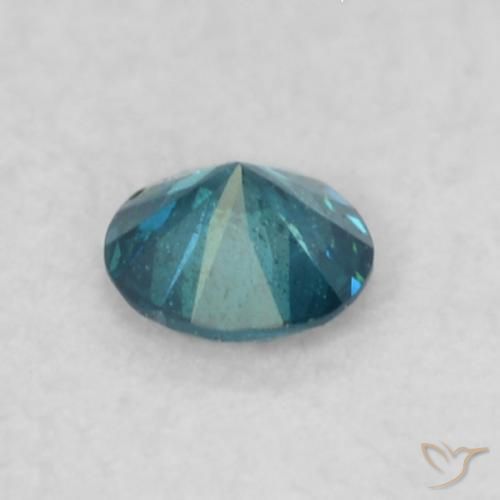 Diamante Azul natural de 0.06 ct, Redondo, VS-SI