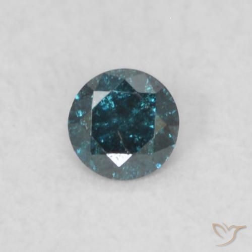 0.05ct Natural Azul Diamante, Redondo, VS-SI