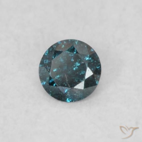 Diamante Azul natural de 0.05 ct, Redondo, VS-SI
