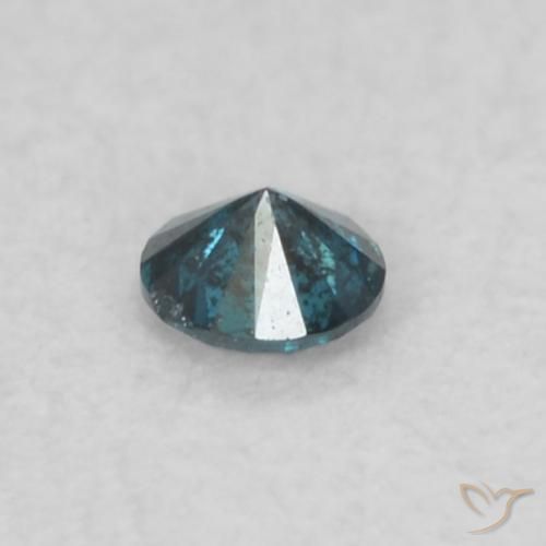 Diamante Azul natural de 0.05 ct, Redondo, VS-SI