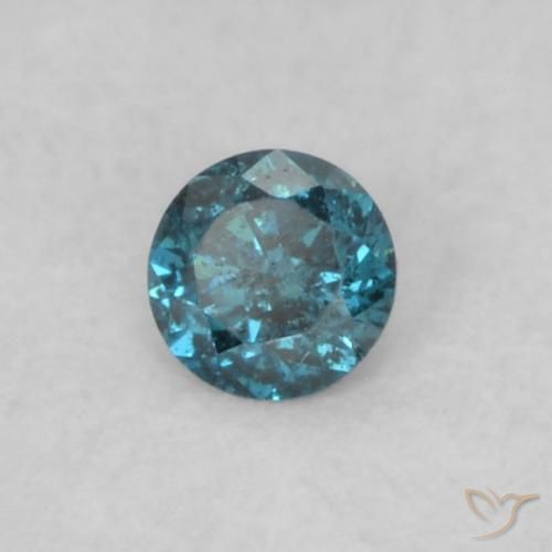 Diamante Azul natural de 0.04 ct, Redondo, VS-SI