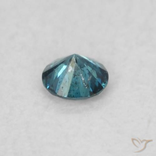 Diamante Azul natural de 0.04 ct, Redondo, VS-SI