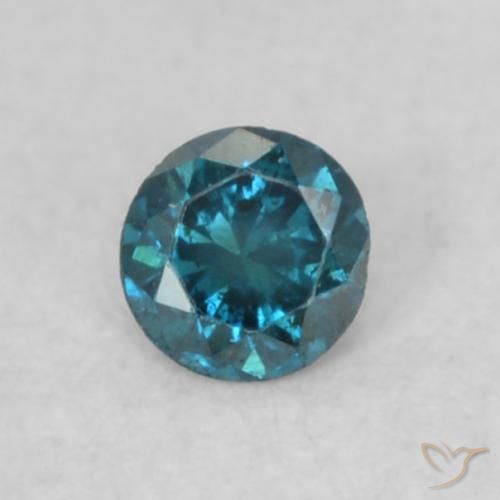 0.06ct Natural Azul Diamante, Redondo, VS-SI