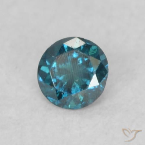Diamante Azul natural de 0.06 ct, Redondo, VS-SI