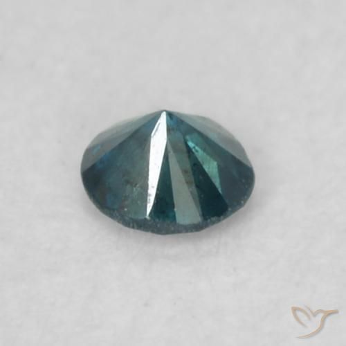 Diamante Azul natural de 0.06 ct, Redondo, VS-SI