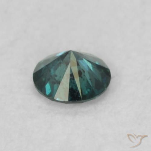Diamante Azul natural de 0.06 ct, Redondo, VS-SI