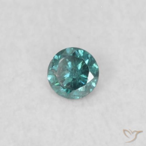 Diamante Azul natural de 0.02 ct, Redondo, SI