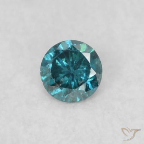 0.03ct Natural Azul Diamante, Redondo, SI