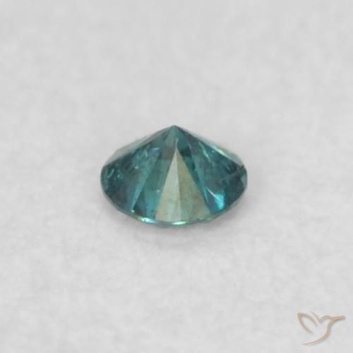 Diamante Azul natural de 0.03 ct, Redondo, SI