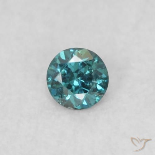 Diamante Azul natural de 0.02 ct, Corte Redondo, VS