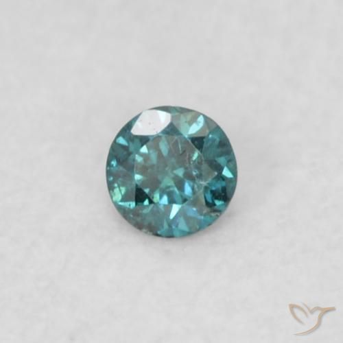 Diamante Azul natural de 0.02 ct, Corte Redondo, VS