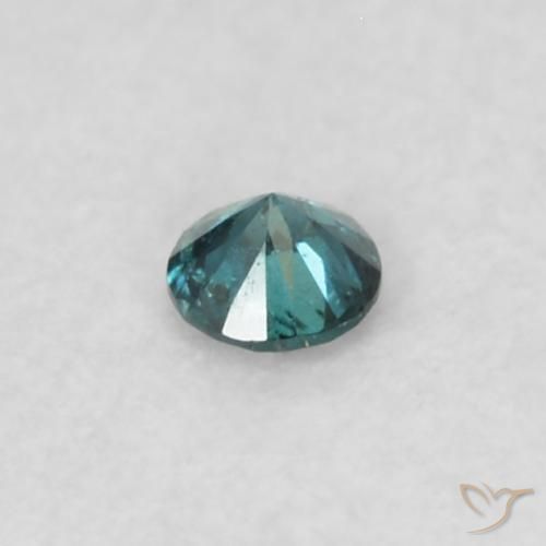 Diamante Azul natural de 0.02 ct, Corte Redondo, VS