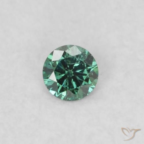 0.02ct Natural Verde Diamante, Redondo, VS