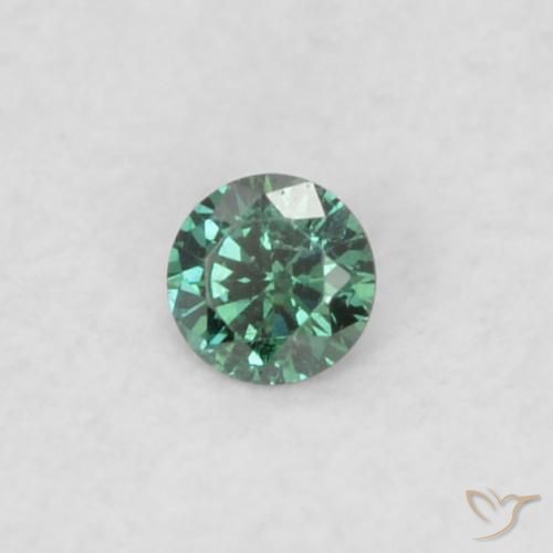 Diamante Verde natural de 0.02 ct, Redondo, VS