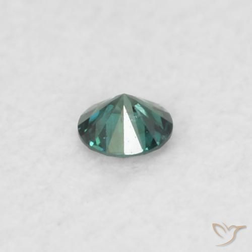 Diamante Verde natural de 0.02 ct, Redondo, VS
