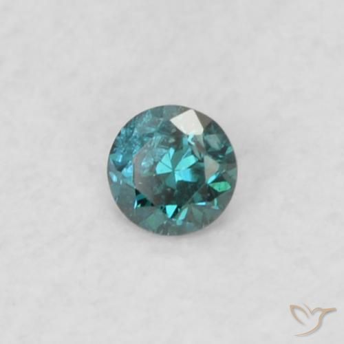 Diamante Azul natural de 0.02 ct, Redondo, VS