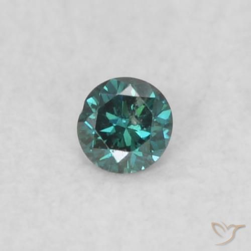 0.02ct Natural Verde Diamante, Redondo, VS-SI