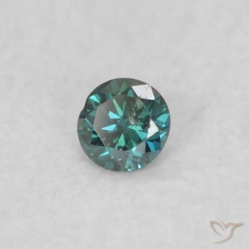 Diamante Verde natural de 0.02 ct, Redondo, VS-SI