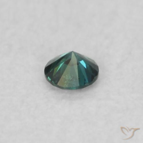 Diamante Verde natural de 0.02 ct, Redondo, VS-SI