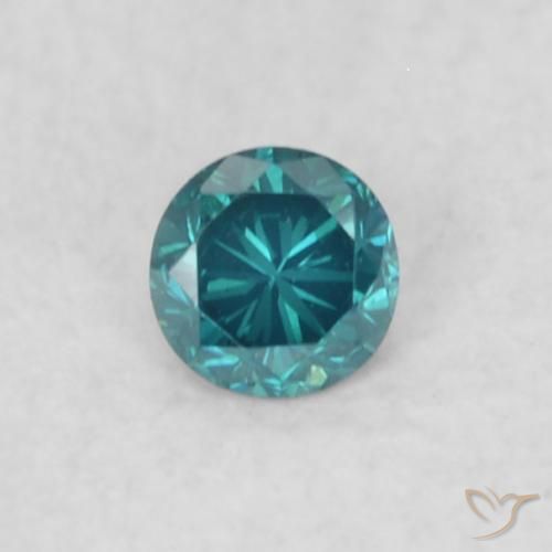 0.04ct Natural Azul Diamante, Redondo, VS