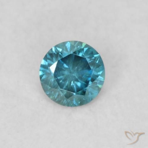 0.04ct Natural Azul Diamante, Redondo, VS