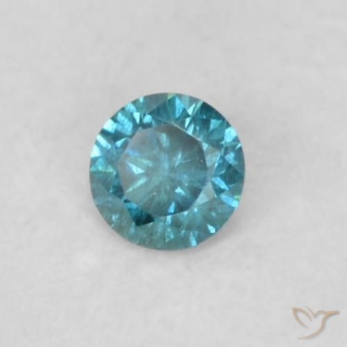 Diamante Azul natural de 0.04 ct, Redondo, VS