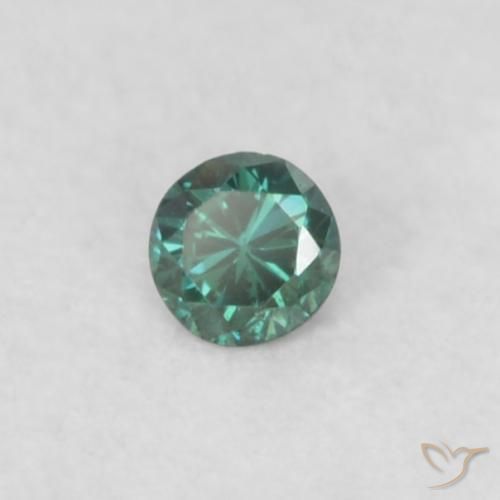 Diamante Verde natural de 0.02 ct, Redondo, VS
