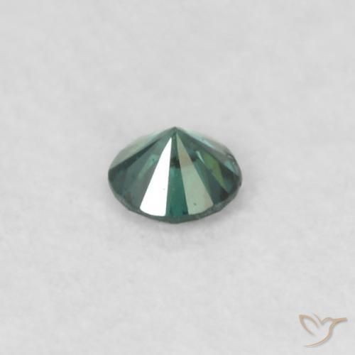 Diamante Verde natural de 0.02 ct, Redondo, VS