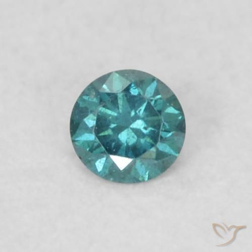 0.03ct Natural Azul Diamante, Redondo, VS