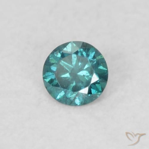 Diamante Azul natural de 0.03 ct, Redondo, VS