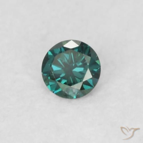 Diamante Verde natural de 0.02 ct, Redondo, VS