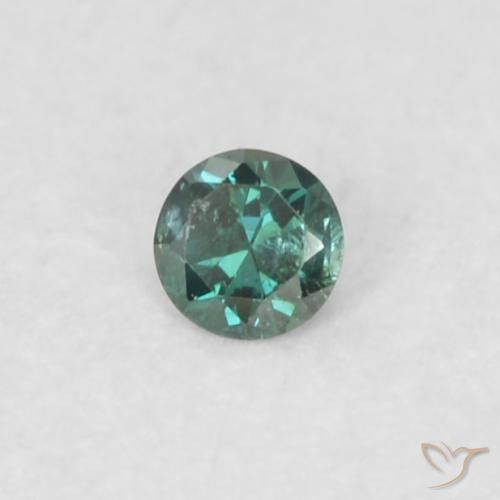 Diamante Verde natural de 0.02 ct, Redondo, VS