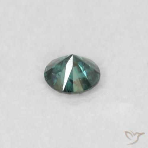Diamante Verde natural de 0.02 ct, Redondo, VS