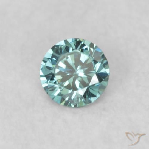 Diamante Azul natural de 0.03 ct, Redondo, VS