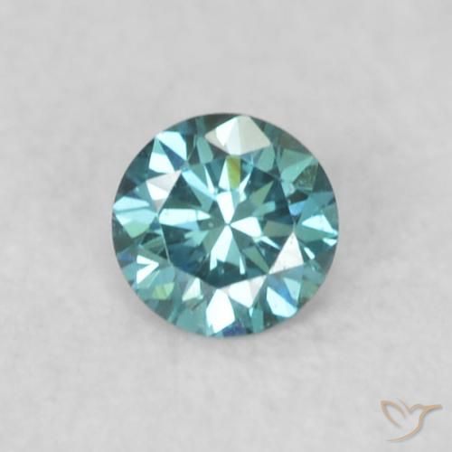 0.05ct Natural Azul Diamante, Redondo, VS