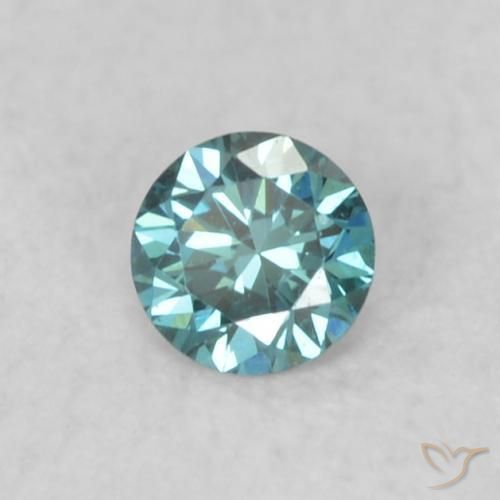 Diamante Azul natural de 0.05 ct, Redondo, VS