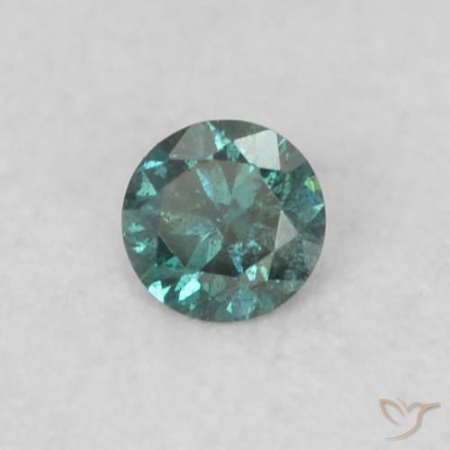 Diamante Verde natural de 0.04 ct, Redondo, VS