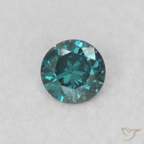0.03ct Natural Azul Diamante, Redondo, SI