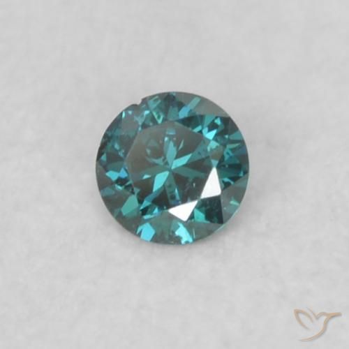 Diamante Azul natural de 0.03 ct, Redondo, SI