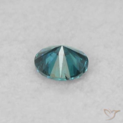 Diamante Azul natural de 0.03 ct, Redondo, SI